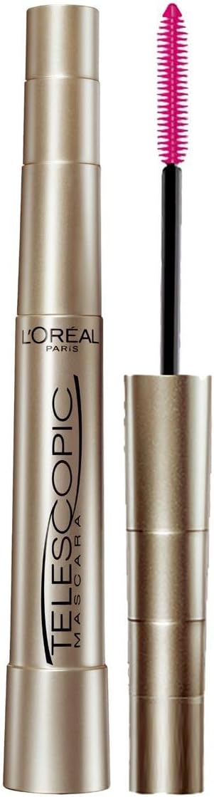 L’Oréal Paris Telescopic Mascara, Eyelash Lengthening Mascara, Unique Non-Clumping Formula, , Blackest Black, 8 ml
