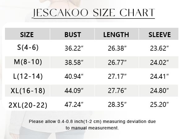 Jescakoo Long Sleeve Shirt Women Business Casual Trendy Clothes S-XXL - Image 2