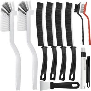 Wohohoho 10Pcs Cleaning Brushes Set, Hard Bristle Crevice Cleaning Brush, Small Corner & Windows Brush, Cleaning Supplies for Groove Window Tracks Bathroom Kitchen