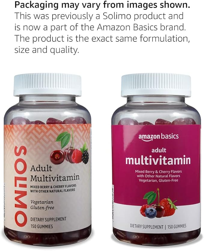 Amazon Basics Adult Multivitamin Gummies, Mixed Berry & Cherry, Pack of 1 (Previously Solimo) - Image 4