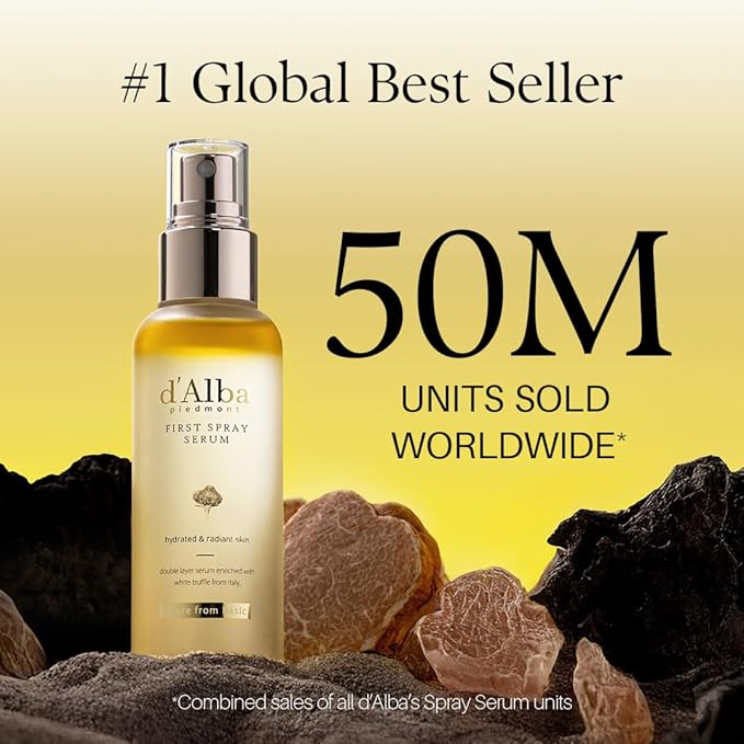 d'alba Piedmont Italian White Truffle First Spray Serum, Vegan Skin Care, Hydrating Face Moisturizer,, All In One Mist, Korean skincare, 100ml