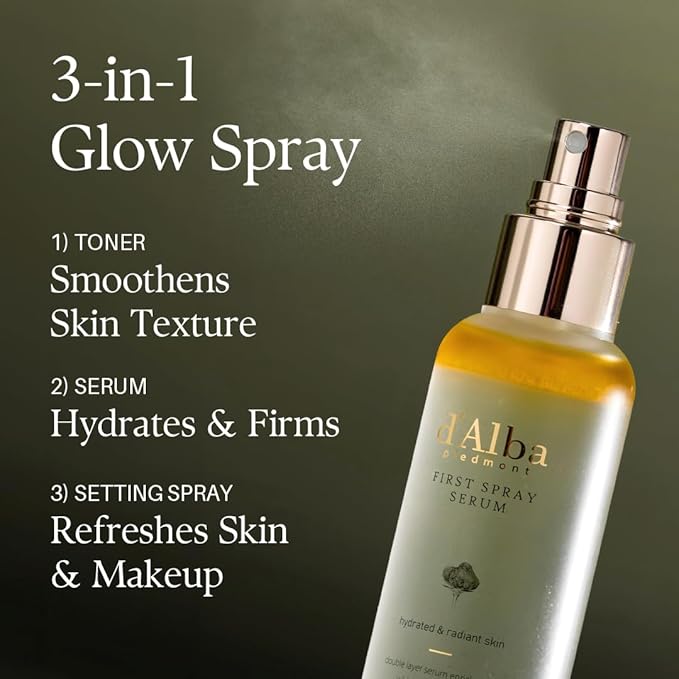 d'alba Piedmont Italian White Truffle First Spray Serum, Vegan Skin Care, Hydrating Face Moisturizer,, All In One Mist, Korean skincare, 100ml - Image 2