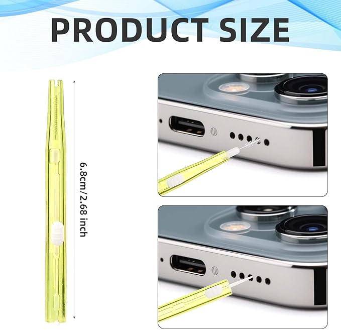 5pcs Phone Cleaning Brushes, Bristles & Hook Double-Sided Mini Cleaning Brush Kit Anti-Clogging Charging Port USB C - Image 2