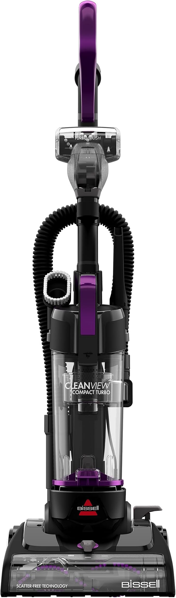 Bissell CleanView Compact Turbo Upright Vacuum with Quick Release Wand, Full Size Power,Dorms, 3437F