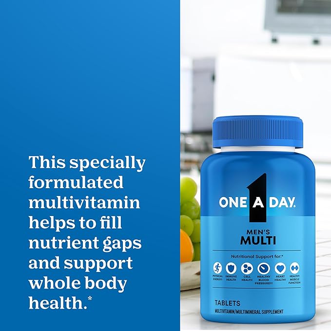 One A Day Multivitamin for Men - Daily Mens Multivitamins with Vitamin D, Zinc, Folic Acid, and B Vitamins, Physical Energy Support, - Image 2