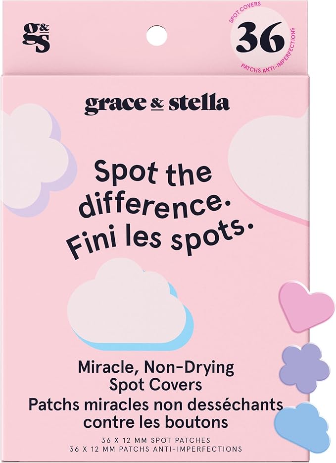 grace & stella Award Winning Hydrocolloid Patches with Salicylic Acid (Multishape, 36 Count) - Covers with Tea Tree - Patches for Impurities - Dermatologist Tested Skin Care, Cruelty Free, Vegan