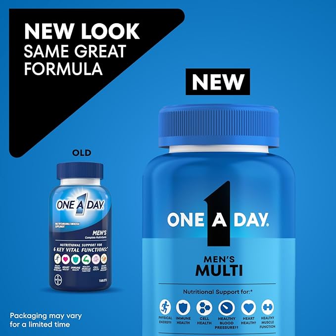 One A Day Multivitamin for Men - Daily Mens Multivitamins with Vitamin D, Zinc, Folic Acid, and B Vitamins, Physical Energy Support, - Image 3