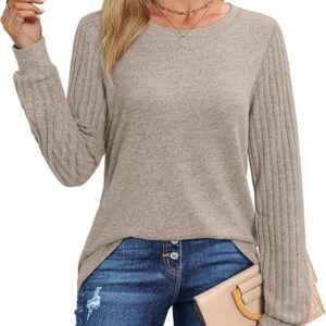 Jescakoo Long Sleeve Shirt Women Business Casual Trendy Clothes S-XXL